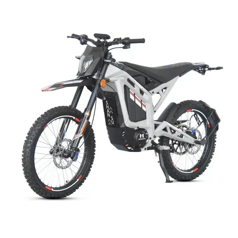 Himoto S1 6000W Off-Road Electric Bike showcasing its sleek design and rugged tires for adventure seekers.