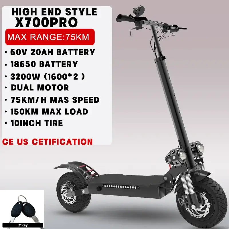 1200W-6000W Electric Scooter with Seat - VROOM BIKEZ
