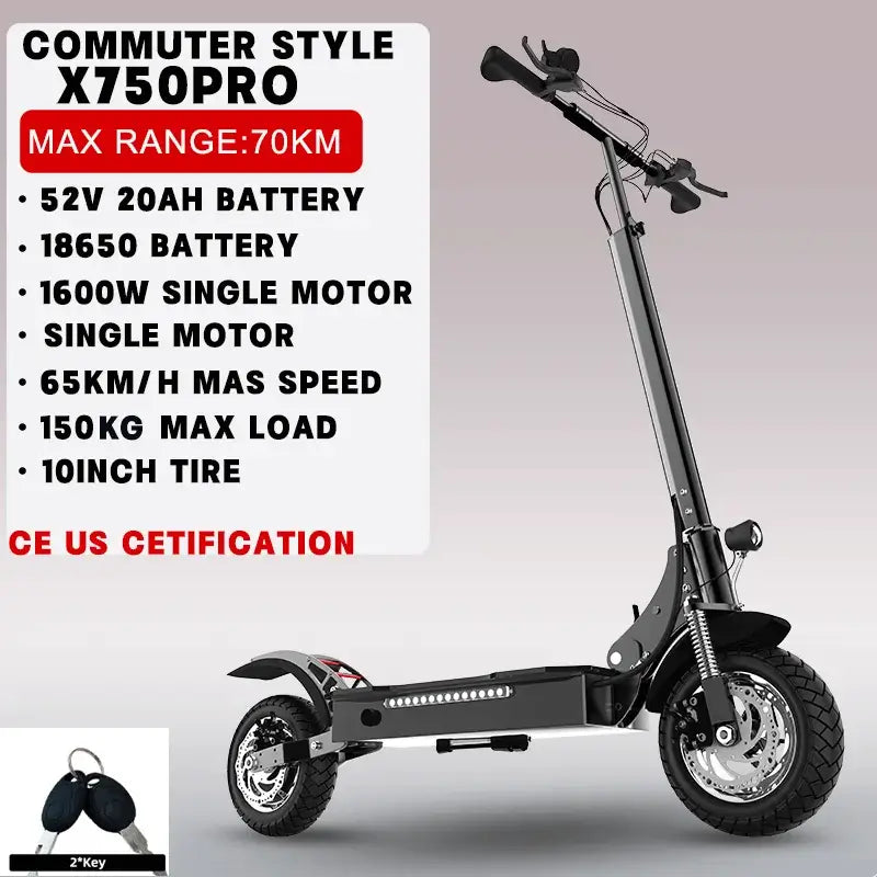 1200W-6000W Electric Scooter with Seat - VROOM BIKEZ