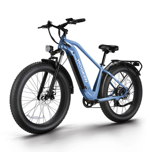 1500W Fat Tire Electric Bike - All-Terrain E-Bike-Side Profile View - VROOM BIKEZ