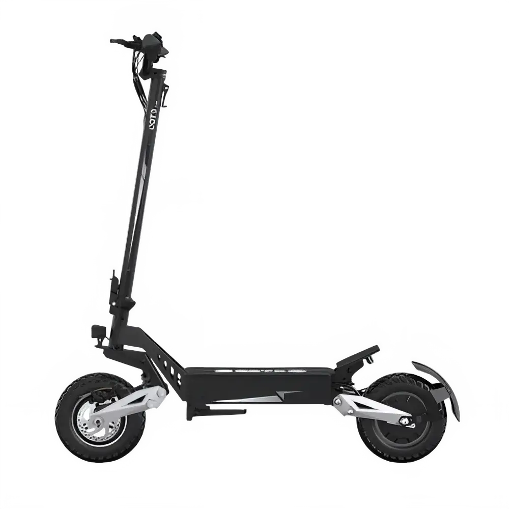 900W Foldable Off-Road Electric Scooter side view showcasing its robust design and 11-inch off-road tires.