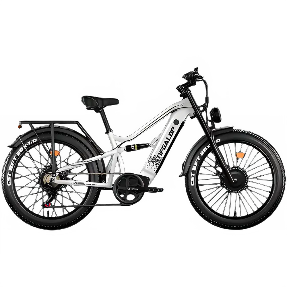 Tifgalop ES7 Pro 3000W Electric Bike showcasing its sleek design and robust features.