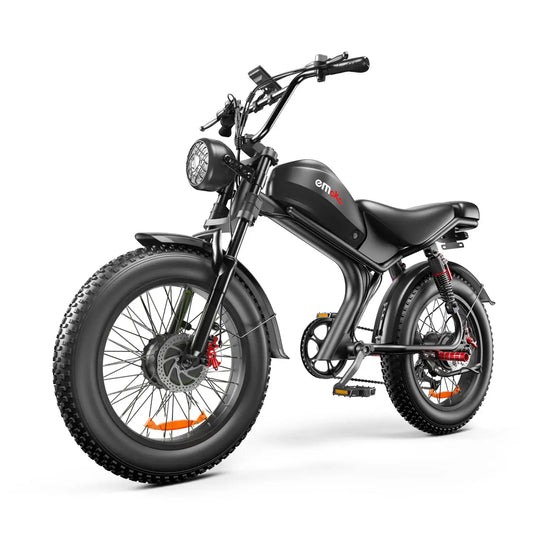 Emoko C93 adult electric bike with 20-inch fat tires for commuting and off-road adventures.