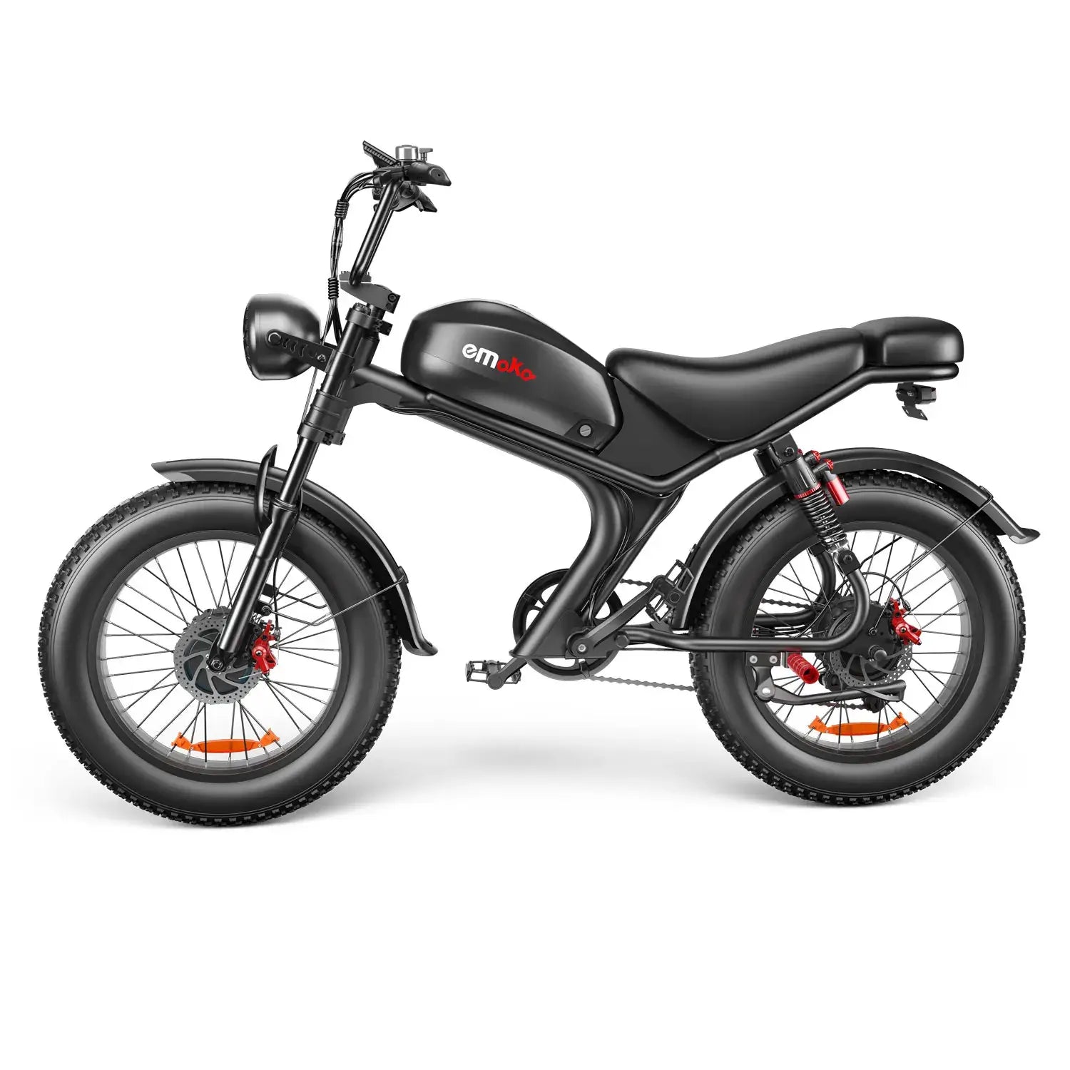 Emoko C93 adult e-bike with 1000W motors and fat tires for commuting and off-road riding.