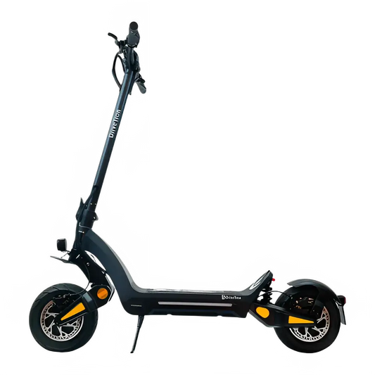 Drive Tron DT06 Adult Folding Electric Scooter side view, showcasing its sleek design and urban features.