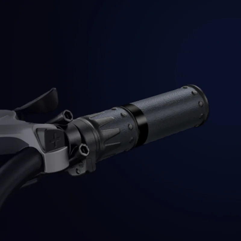ENGWE M20 2.0: Ultimate 750W Electric Bike handlebar grip close-up for better control.