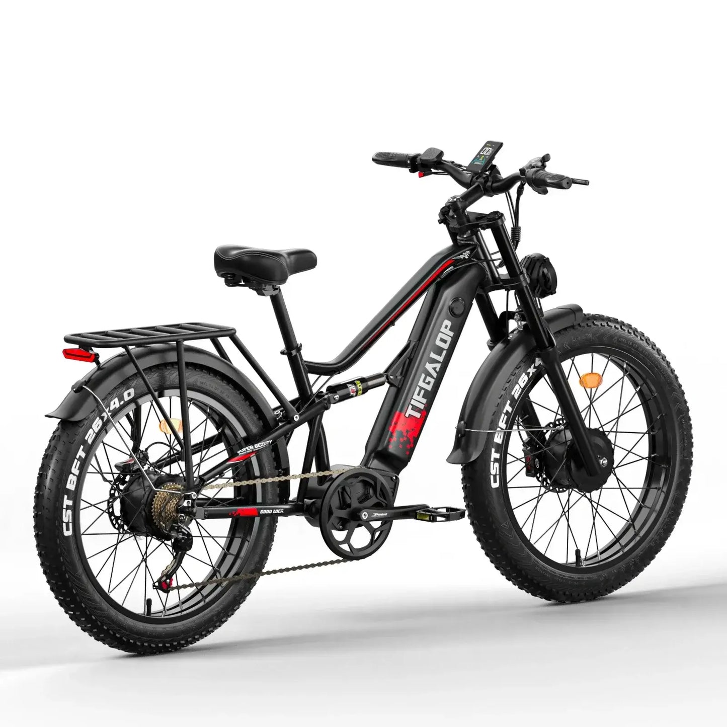 Tifgalop ES7 Pro 3000W Electric Bike with fat tires and dual motors for off-road adventures.