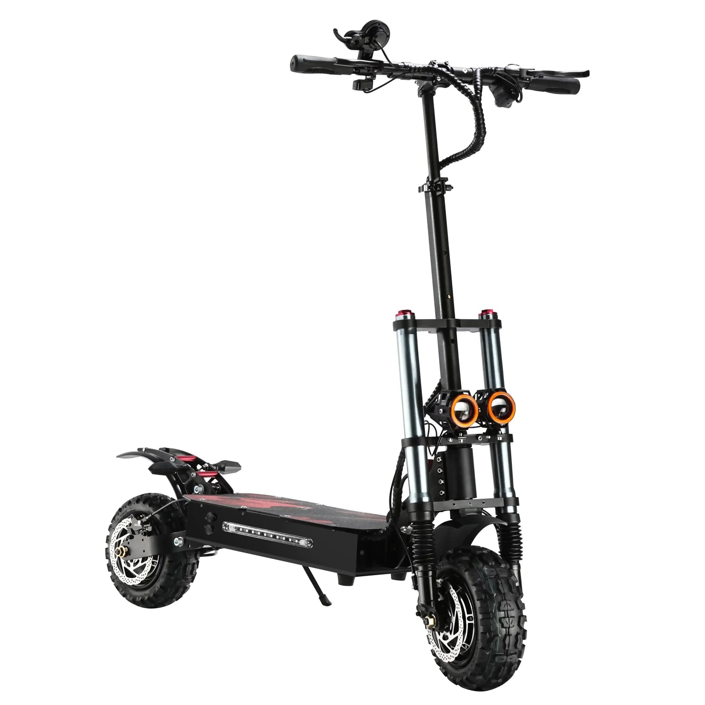 6000W Urban Off-road Electric Scooter with dual fold feature and durable explosion-proof tires.