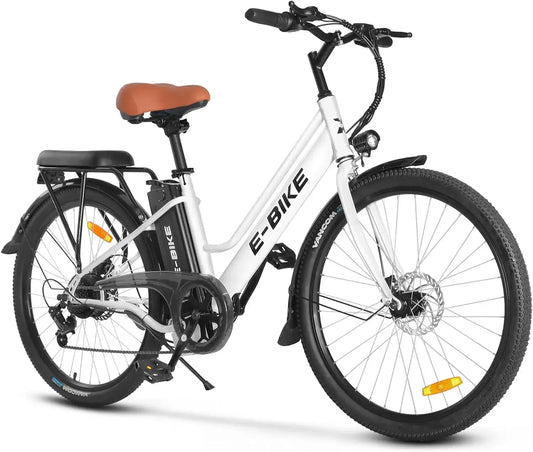 Electric bike for adults with removable battery and stylish design for city riding.