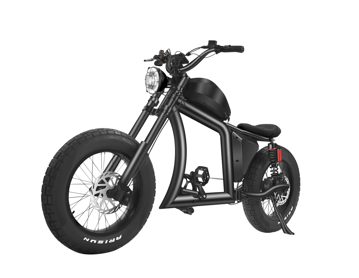2024 electric bike with fat tires, 750W motor, and sleek design for urban commuting and off-road adventures.