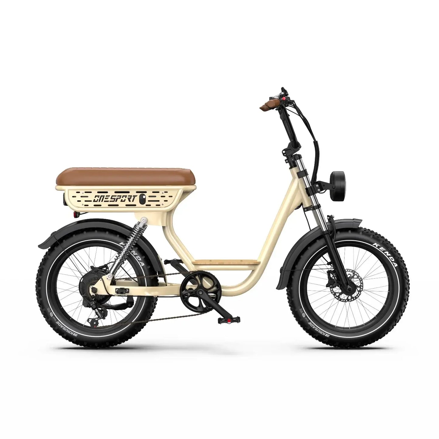 ONESPORT W77 500W Urban E-Bike - 20" Tires side view with stylish design and comfortable seating.