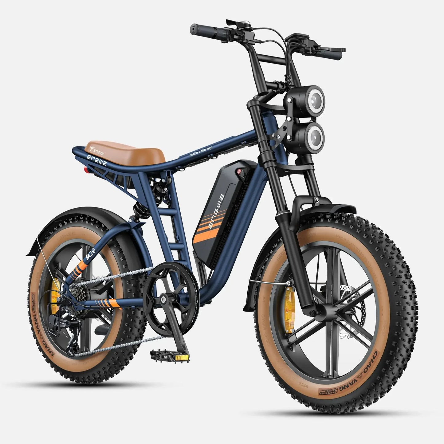 ENGWE M20 2.0: Ultimate 750W Electric Bike showcasing robust design and fat tires.