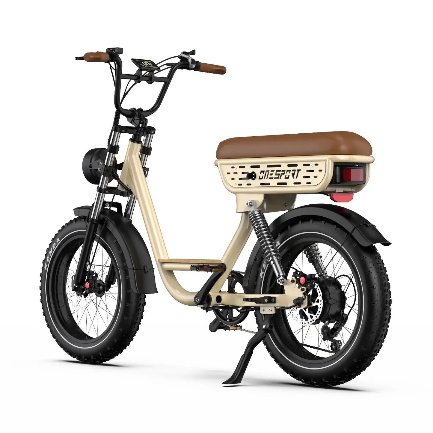 ONESPORT W77 500W Urban E-Bike - 20" Tires in a stylish design with comfortable seat for urban commuting.