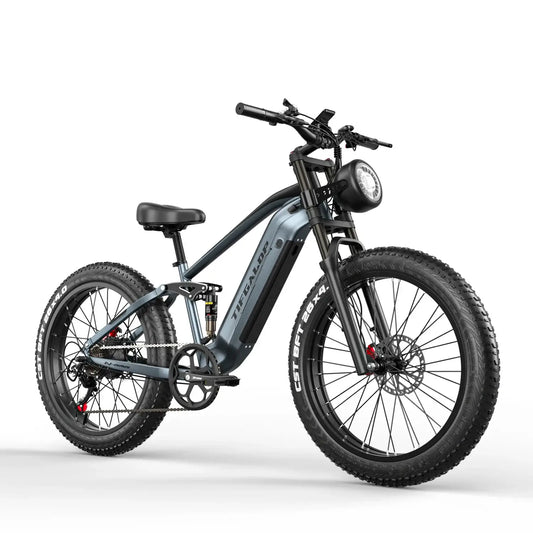 TIFGALOP Adult Electric Bike with 48V battery, 26-inch thick tires for off-road adventures.