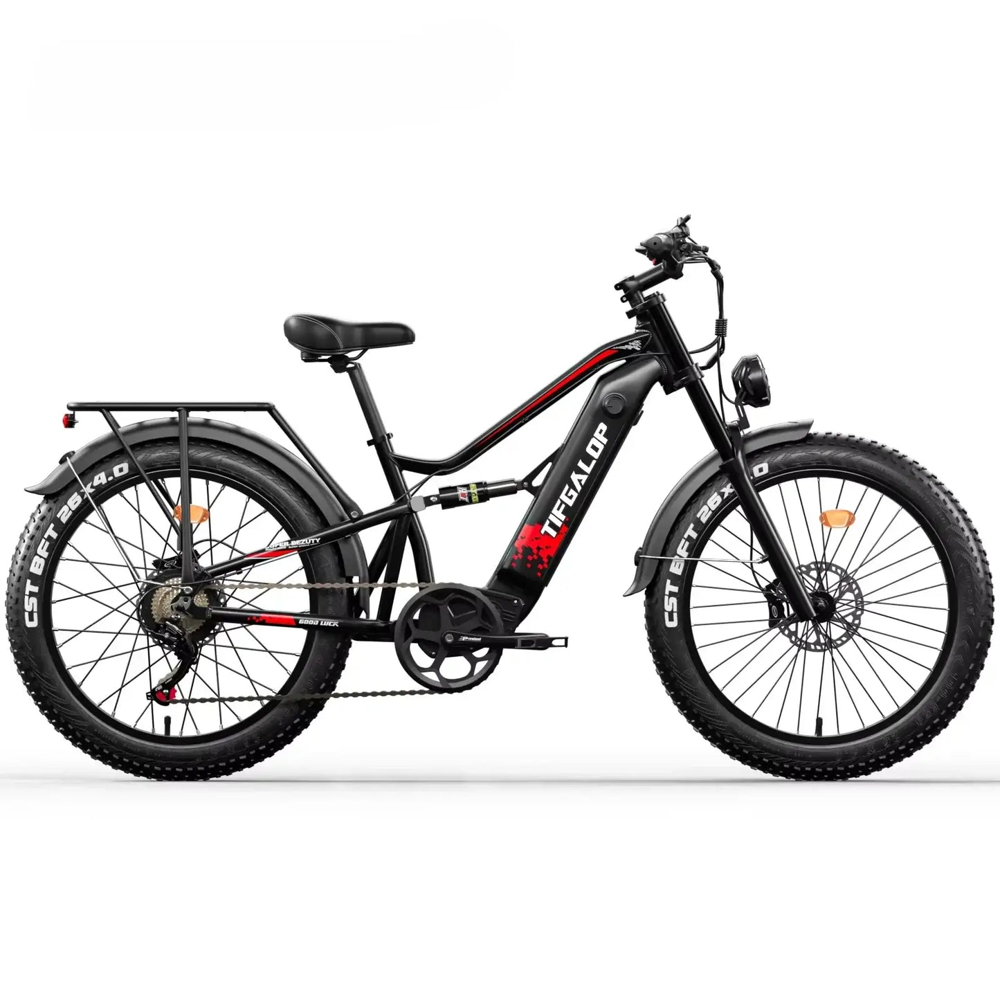 Tifgalop ES7 Pro 3000W Electric Bike showcasing its sleek design and robust fat tires.